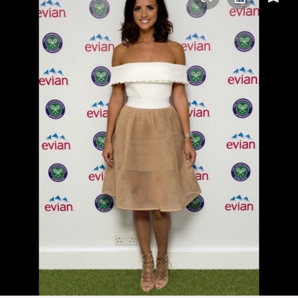 💥 Self Portrait Off The Shoulder Fit Flair Dress